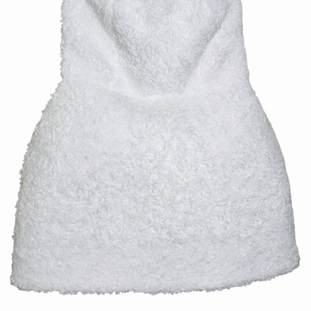 Nadine Merabi Maisy White 3D Floral Applique Corset Strapless Mini Dress‎ XL - Picture 7 of 14